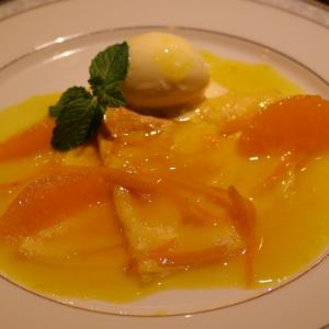 クレープシュゼット+アイス