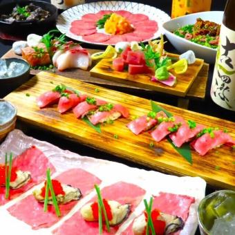 極上和食宴会【A5和牛/名古屋コーチン/牛タン/豪華海鮮】DX飲放付きコース6500円⇒６０００円