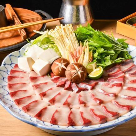イチオシ鍋宴会【寒鰤のしゃぶしゃぶ】2h飲放付きコース6000円⇒5000円
