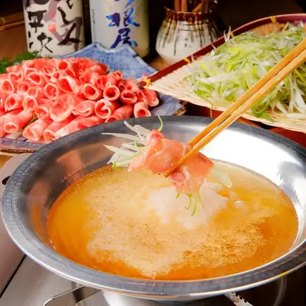 ★NEW★ Pork and green onion shabu-shabu hot pot with 2-hour all-you-can-drink course: ¥4500 ⇒ ¥4000! Perfect for autumn/winter parties and year-end gatherings♪
