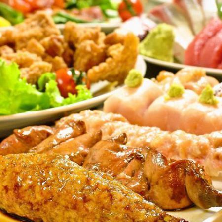 月~木限定【2時間プレミアム飲み放題付】本格炭火焼き堪能コース全8品4480円(税込)