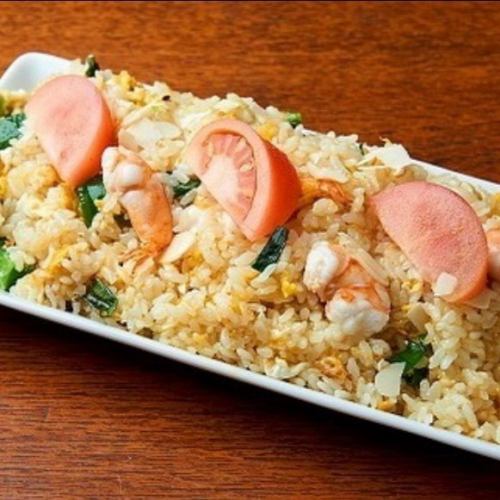 Organic Vegetable Biriyani Indian style fried rice made with organic vegetables