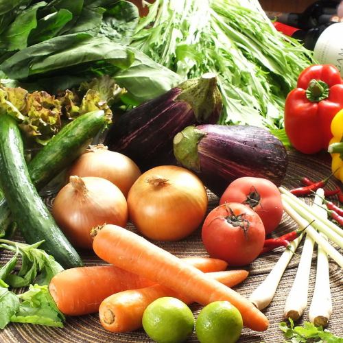 使用国产有机蔬菜（Jas认证）制作的印度料理
