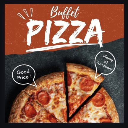[Authentic Pizza & A La Carte All-You-Can-Eat 3 Hours] 7 types of authentic pizza + 24 types of side dishes