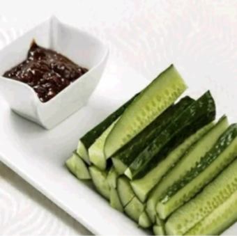 キュウリの甘味噌添え/青龍点醤