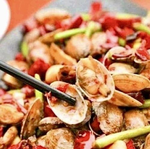 アサリのピリ辛炒め/辣炒花甲