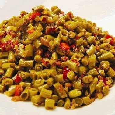 長豆の漬物と挽肉の炒め/肉末酸訌豆