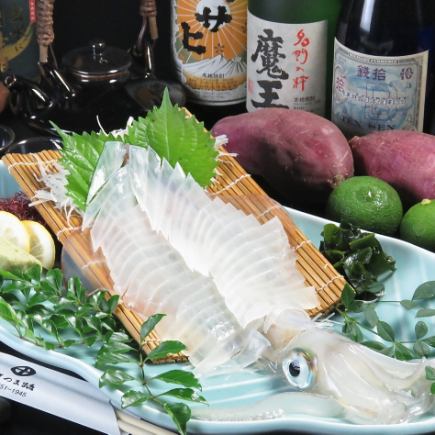 1/1～イカ活造りコース飲み放題120分（OS100分）付6500円(税込)【全9品】