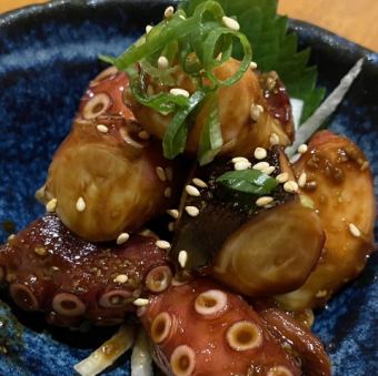 Octopus covered in wasabi