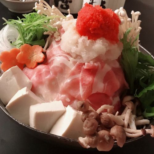 Mentaiko and shaved ice hotpot