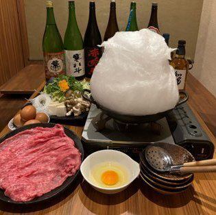 Cotton candy Wagyu beef sukiyaki