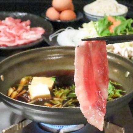 [For various banquets] Recommended course of 8 dishes including cotton candy wagyu beef sukiyaki with 2 hours of all-you-can-drink for 5,500 yen (tax included)