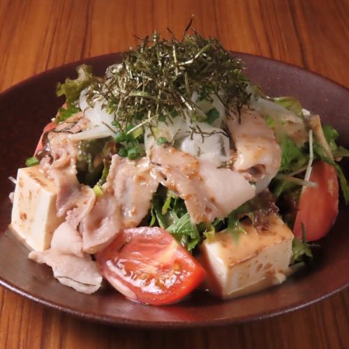 豚しゃぶと豆腐の胡麻サラダ