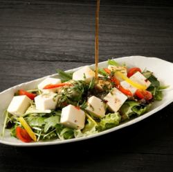 Refreshing tofu salad with shiso aroma