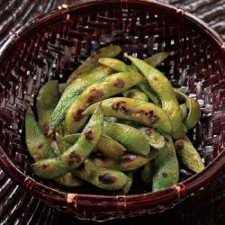 Grilled edamame