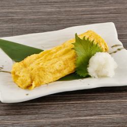 Hot plate egg roll with grated daikon radish