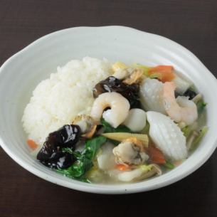 Seafood Chinese rice bowl