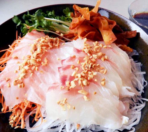 Chinese-style fresh fish sashimi for 2-3 people