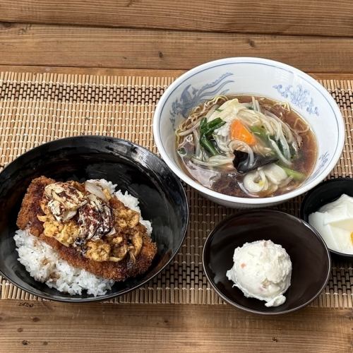 橫濱味噌豬排蓋飯和拉麵套餐