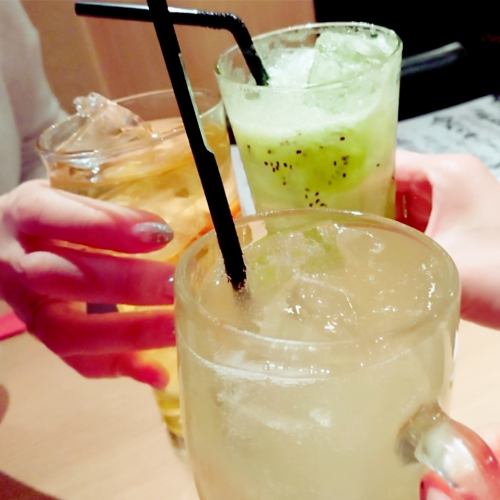 There are a wide variety of chuhai♪ All-you-can-drink is only 1,650 yen!