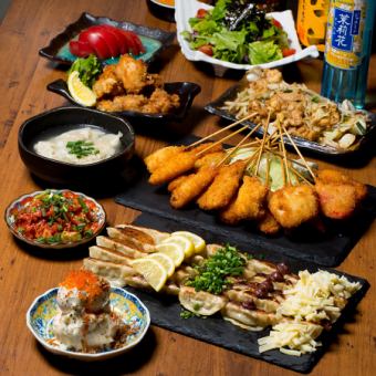 "Limited to customers coming after 17:00/21:00" Silver course with over 150 kinds of food and drink including gyoza and kushikatsu ¥4980 → ¥2980