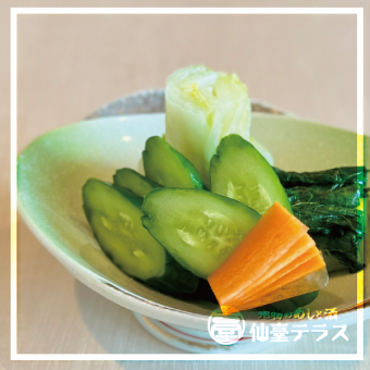 Lightly pickled vegetables from Zao Highlands