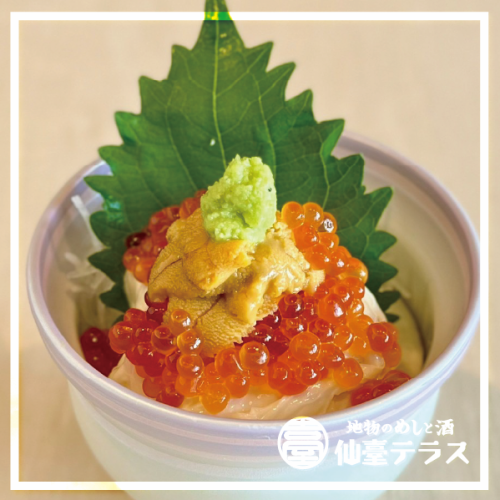 Luxurious Yuba Sashimi ~ topped with sea urchin roe ~