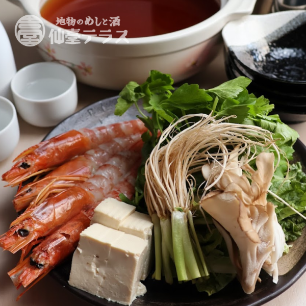 三浦農園さんのせり使用！　せり鍋