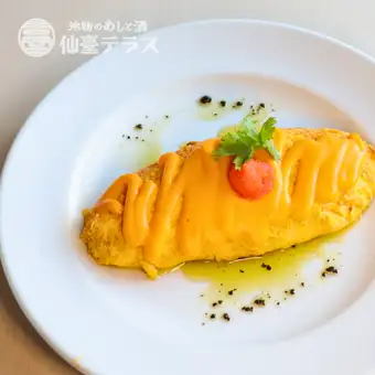 竹鶏たまご明太子オムレツ