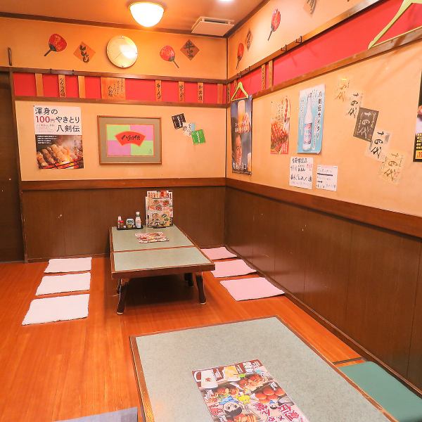 少人数～最大10名様までお座敷個室あり◎友人や会社の人と焼鳥とビールで乾杯◎