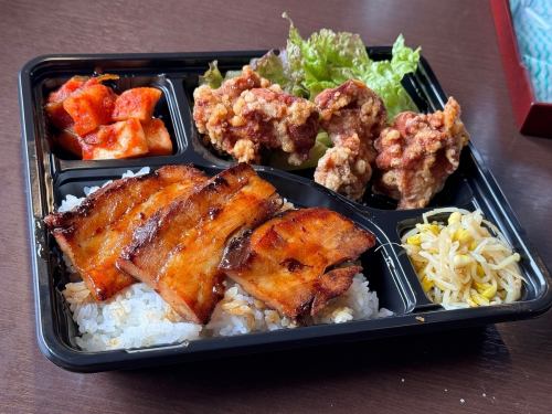 Grilled fried pork bento