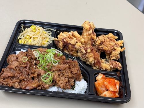 牛カルビ　唐揚SP弁当