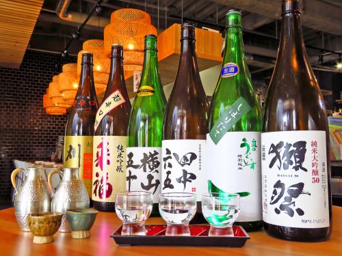 A wide variety of sake is also available