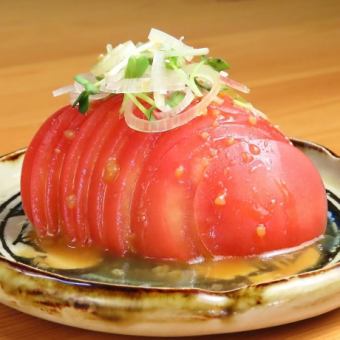Homemade ♪ Tomato Slices with Soy Sauce Koji