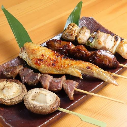 If you can't decide, this is it! Assortment of 5 Omakase Grilled Skewers