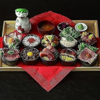 【完全予約制】ご褒美ランチ★肉と魚 おちょこ丼 10種セット