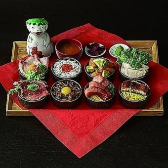【完全予約制】ご褒美ランチ★肉と魚 おちょこ丼 8種セット