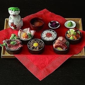 【完全予約制】ご褒美ランチ★肉と魚 おちょこ丼 6種セット