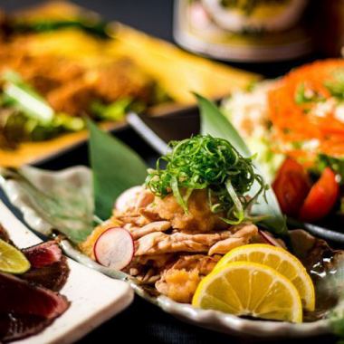 [Utage Kaiseki] One dish per person, sirloin, tempura, Uwajima sea bream rice [120 minutes all-you-can-drink] 10 dishes, 5,500 yen *2-hour limit