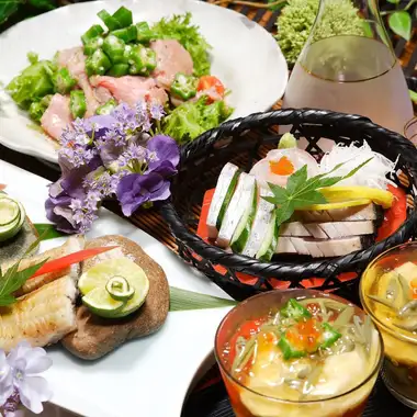 "Benihotaru Kaiseki" [120-minute all-you-can-drink included] 9 dishes in total, including fresh fish from Ehime, sea bream lemon cutlet, and creative Japanese cuisine.