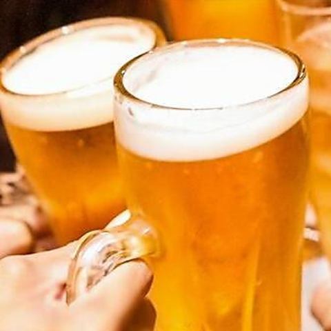生ビールもOK！お得な単品飲み放題が2時間→3時間へ！