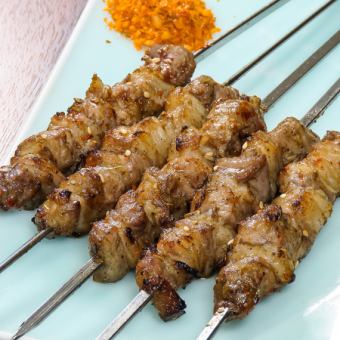 Lamb rose meat skewers