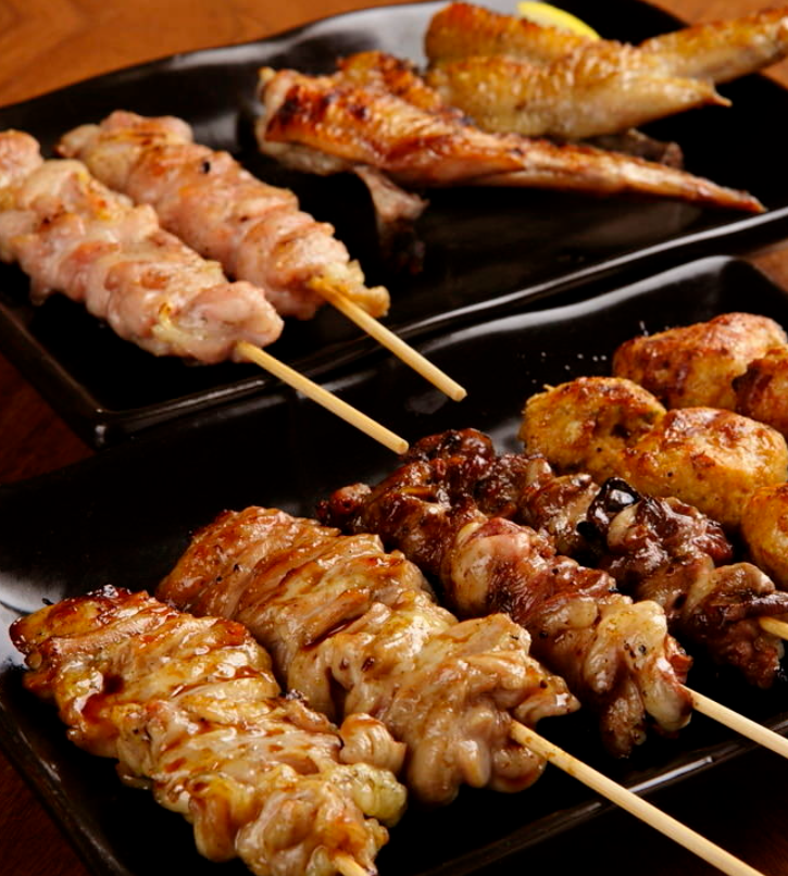 Our yakitori is carefully grilled one by one on our special grill!