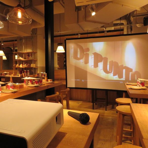 It can accommodate up to 60 people when seated and 80 people when standing.It is also equipped with a projector! It can be reserved for about 40 people to 3 hours [girls' party / Italian / pizza / pasta / meat / anniversary / birthday / izakaya / drink All-you-can-eat/vegetables] We created a natural space with a design that uses a lot of old materials.