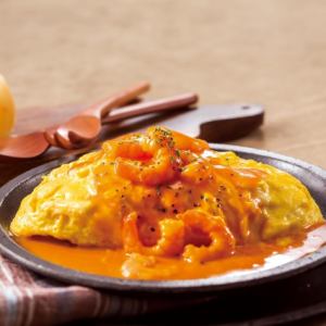 焼きオムドリアとイセエビ風味のソース