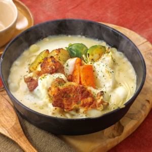Chicken and vegetable cream stew doria