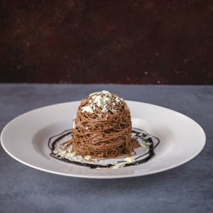 Chocolate and Milk Mochi Mont Blanc