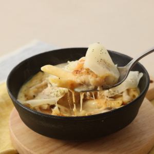 Chicken and mushroom porcini cream gratin