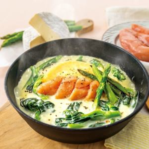 熟成明太子と春野菜のチーズフォンデュドリア