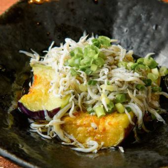 冷製　揚げ出し茄子のしらすがけ
